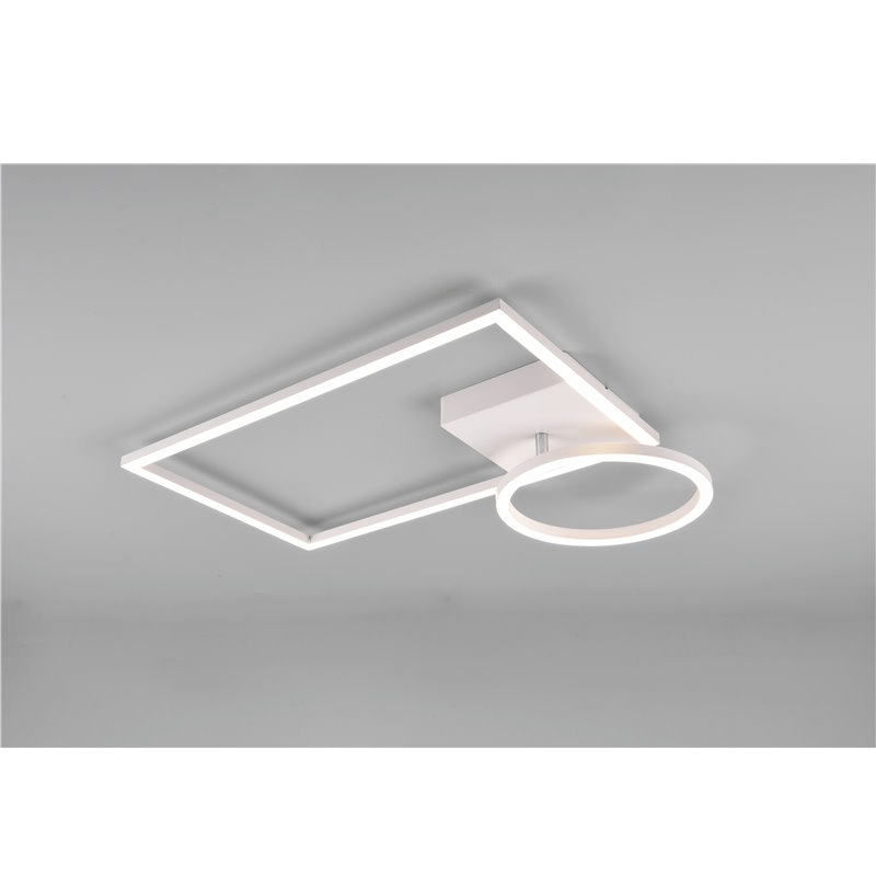 Verso White Led Ceiling Light With Joint And Adjustable Intensity With Switch L. 63Cm Modern Led