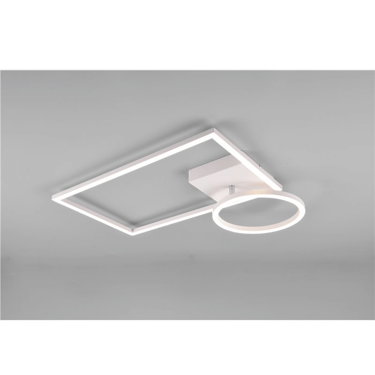 Verso weiße LED-Deckenleuchte mit Gelenk und einstellbarer Intensität mit Schalter, L. 63 cm, moderne LED