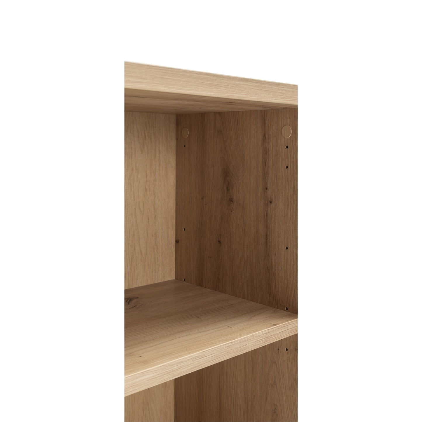 Low Bookcase with 2 Adjustable Shelves - 111.90 cm x 81.60 cm x 35.70 cm