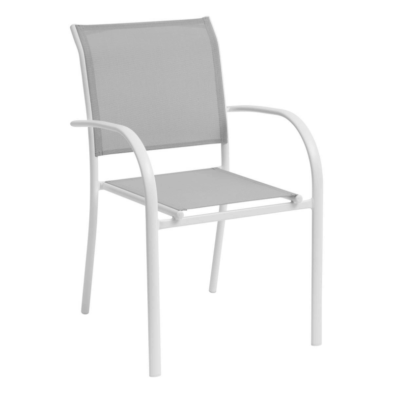 Gray/White Square Chair