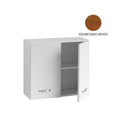 Wandschrank für Küche Nussbaum Antik Cm 80x32xh 72 mit 2 Türen