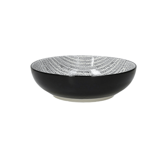 Black majolica porcelain Chakra salad bowl 25 cm