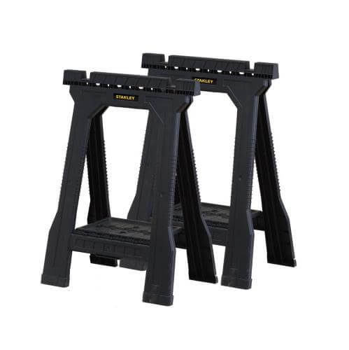 Juego de 2 soportes de trabajo plegables Stanley - Capacidad 362 kg (Junior STST1-70355)