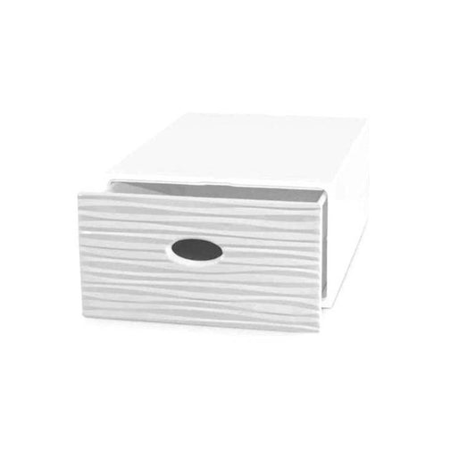 Cajón almacenaje multiusos 28x40x15 H qbox wave blanco Domopak