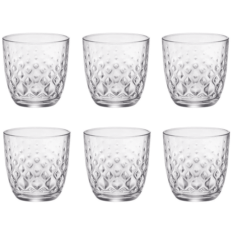 Bormioli Glit water glasses 6 pieces