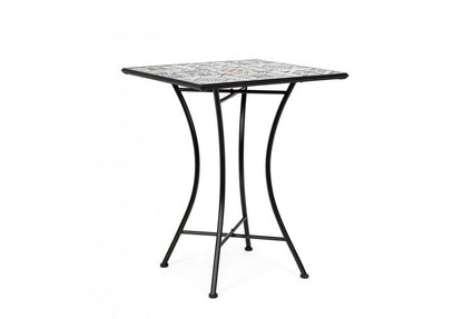 Outdoor Table Mykonos Qu 60x60 - Steel Frame - Ceramic Top - Easy Assembly