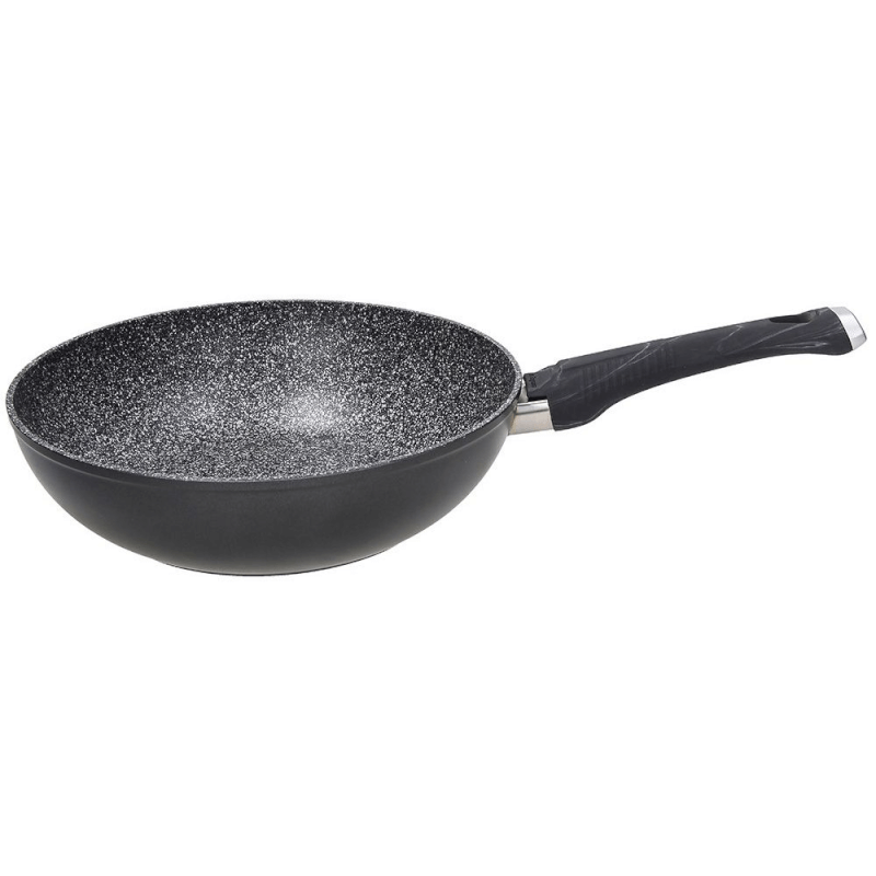 Sphera Wok 28 cm in black aluminium