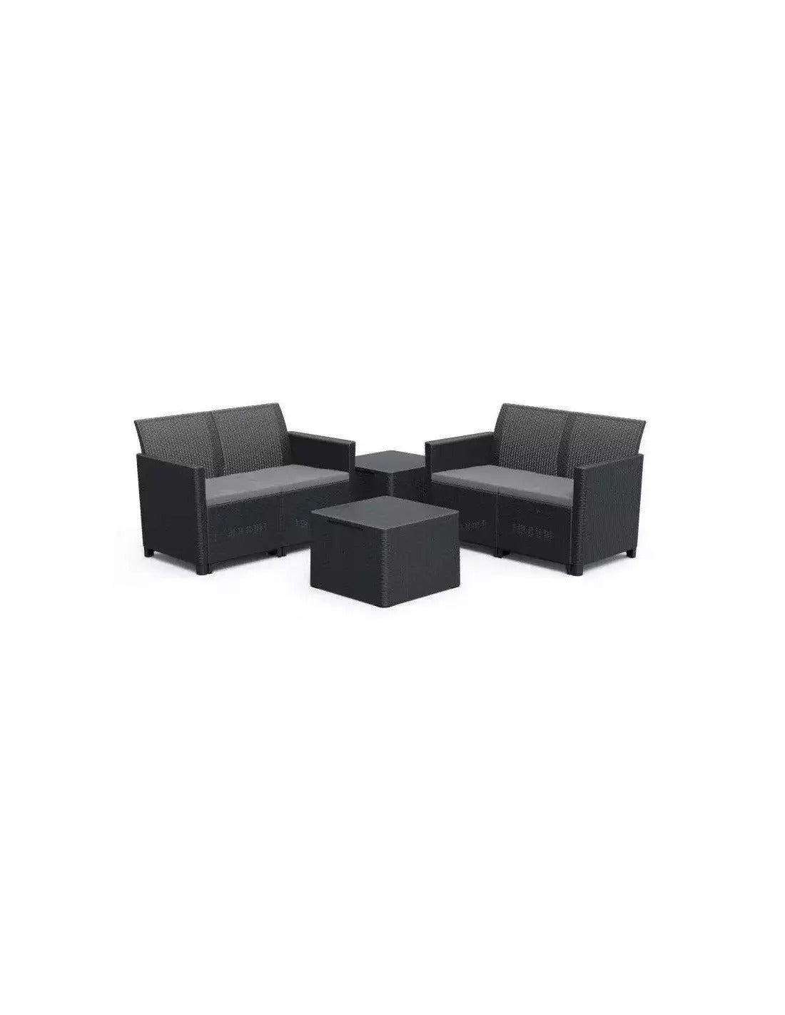 Keter Set 2 Sofas + 2 Aufbewahrungstische