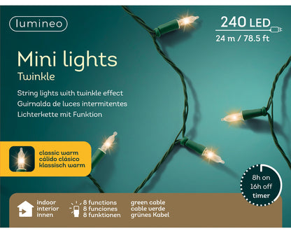 Mini LED Light with 8 Sparkling Effect Functions for Indoor Use L 2390 cm