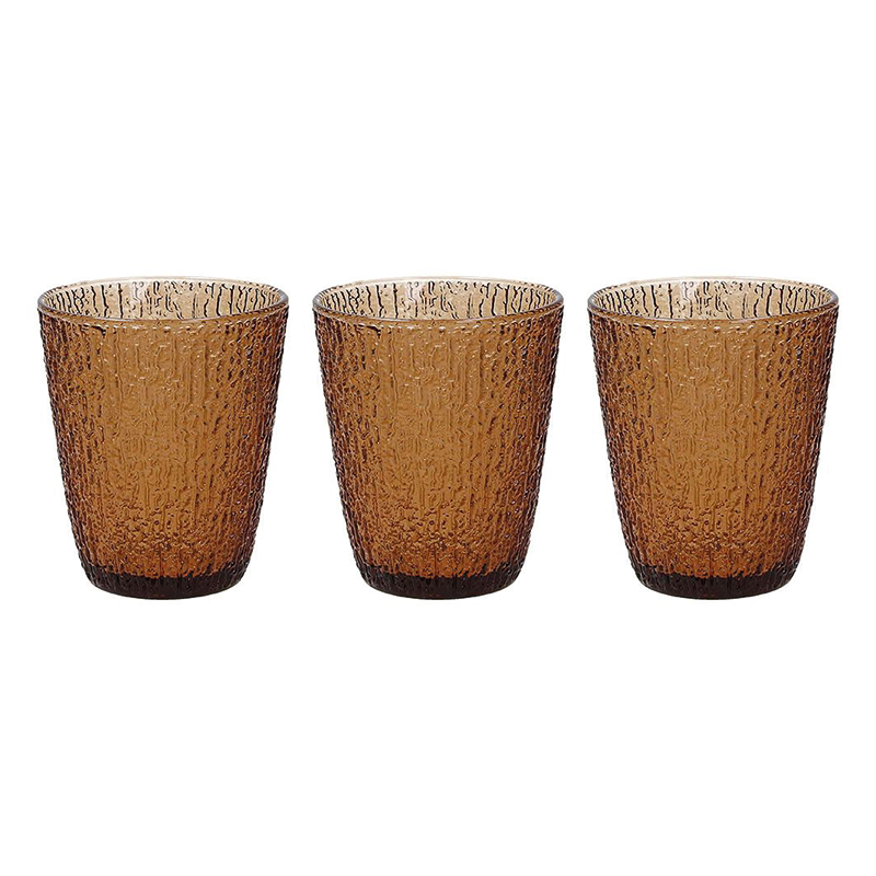 Set 3 Vasos Cristal Ambar 280 Cc Cristal Ambar Linea DAVOR