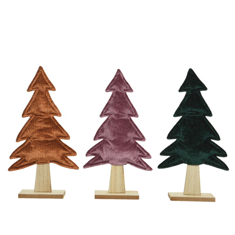 Decorative tree in assorted fabric H 38.5 cm