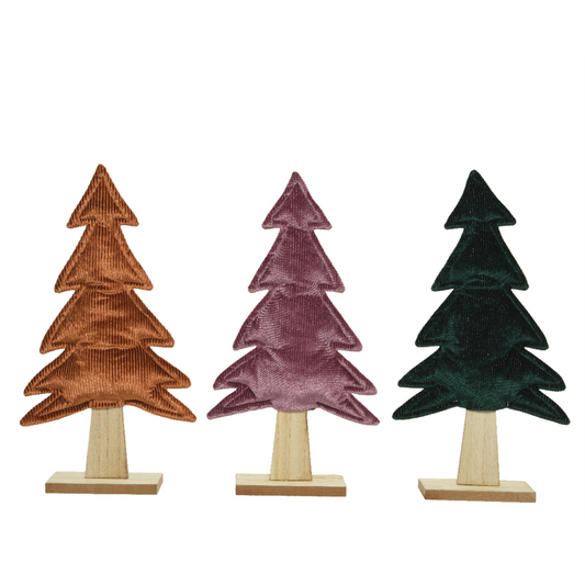 Decorative tree in assorted fabric H 38.5 cm