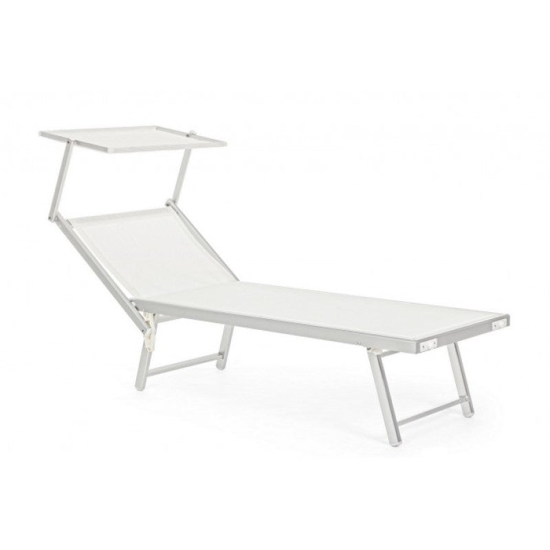 White outdoor sun lounger