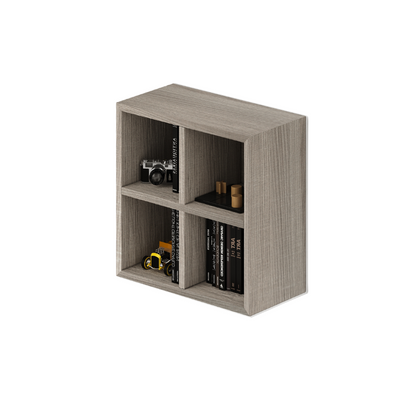 Wandschrank mit 4 Fächern und Tür in Olmo-Farbe, H60 x 60 x 30 cm