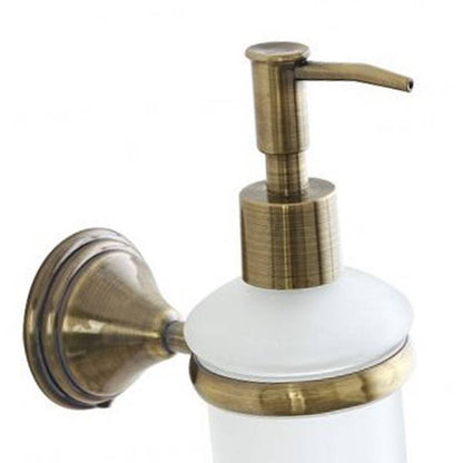 Soap dispenser from the Athena series, in bronzed finish.