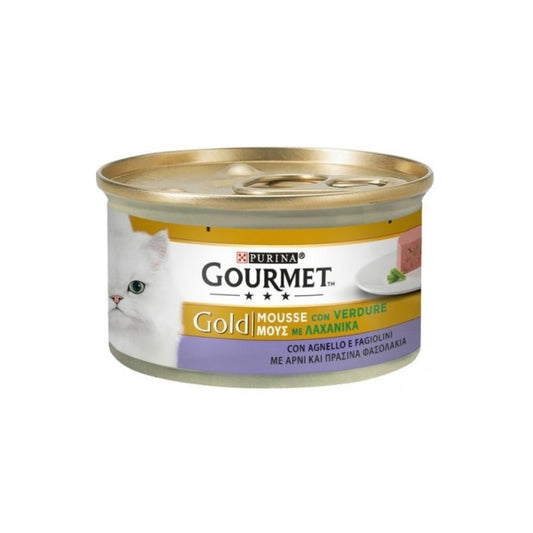 Mousse de Oro Gourmet con Cordero y Judías Purina 85 gramos