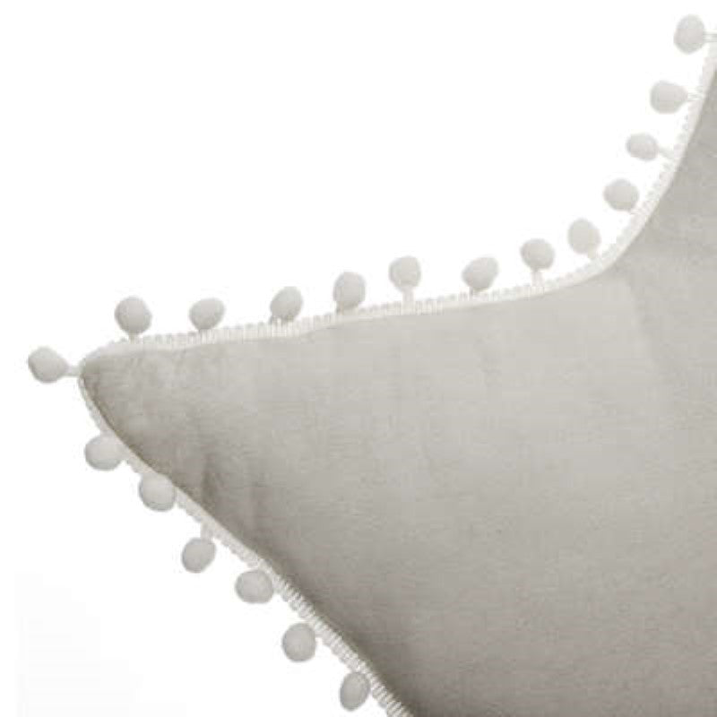 Light gray star cushion L50 x D 4 x H 50 cm