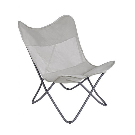 Silla de playa plegable en textileno Natural BUTTERFLY GABICCE 77,5x81x h89 cm