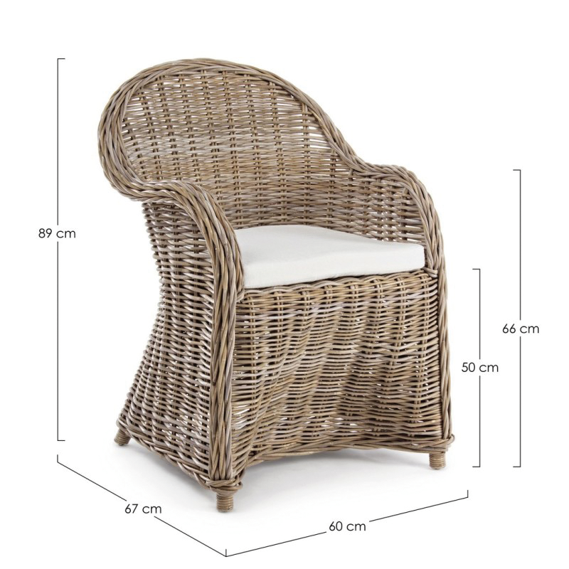 Martin New Natural armchair with cushion