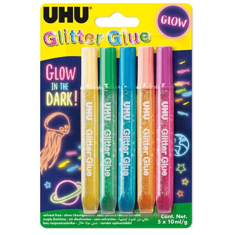 Glitzerkleber Stk.5 Glow | Uhu - Vertecchi Rom