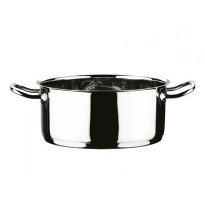 ABERT Casserole 2 Handles Daily Plus in Stainless Steel 18-10 - cm.24 FER-352987