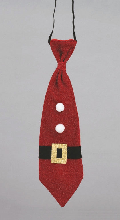 Christmas Polyester Tie 40cm Red Christmas decoration