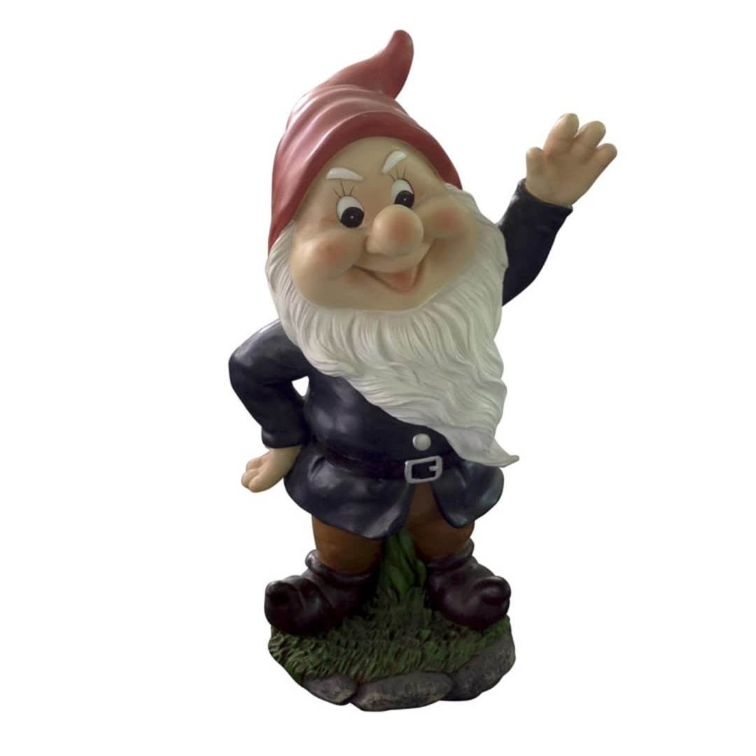 Dwarf with red hat garden statue 16x13,5x28H