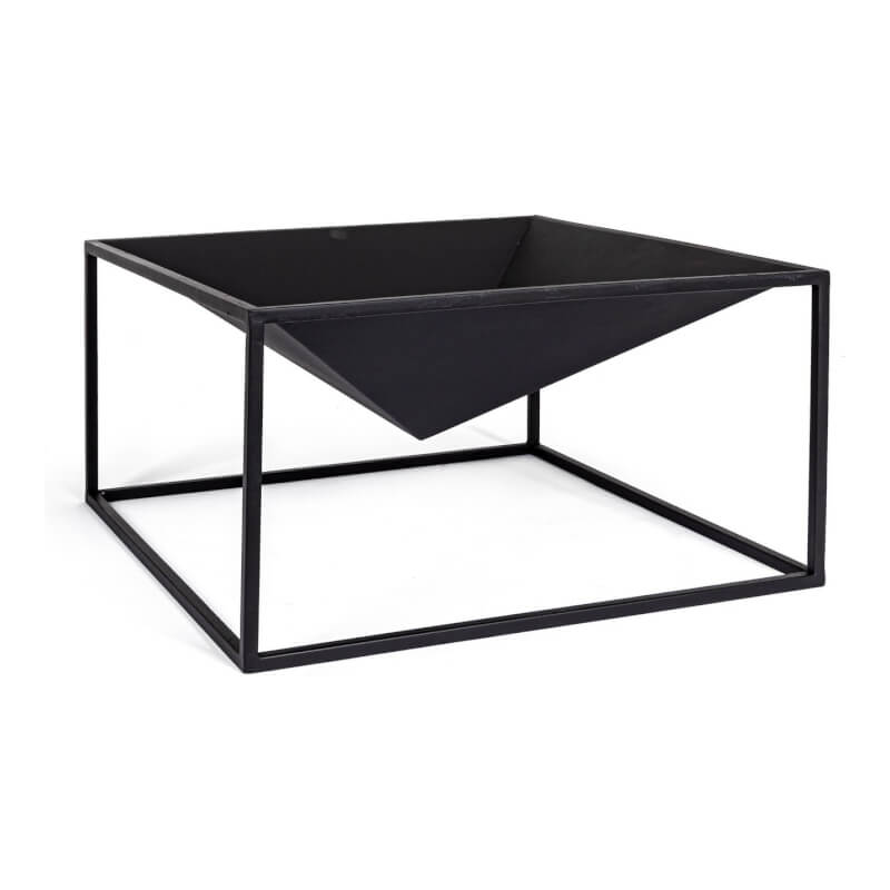 Brazier Illinois Black 60x60 cm in steel