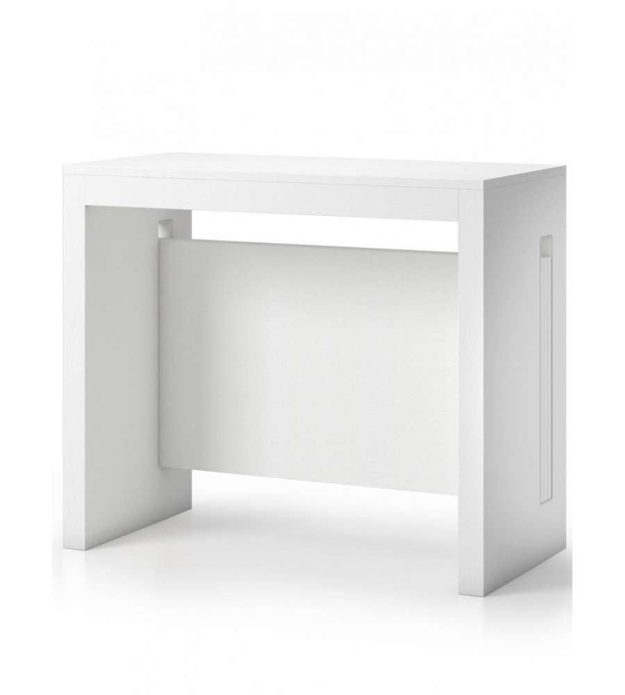 Mesa consola transformable blanca