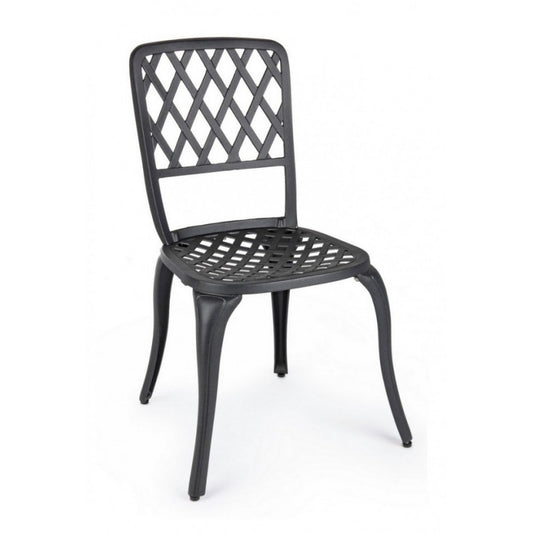 External Anthracite Aluminum Chair Cm 44 X 46 X 89H