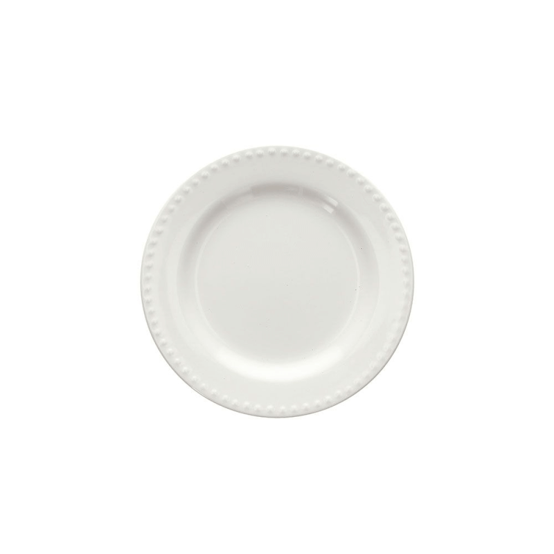 Shabby Colette line plato de postre blanco 20,5 cm