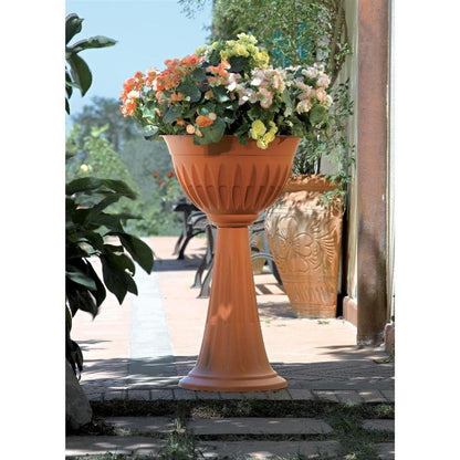 Bama Column Alba Flowers cm. 43x74,5h lit. 20 Terracotta Plastic Planter 31904