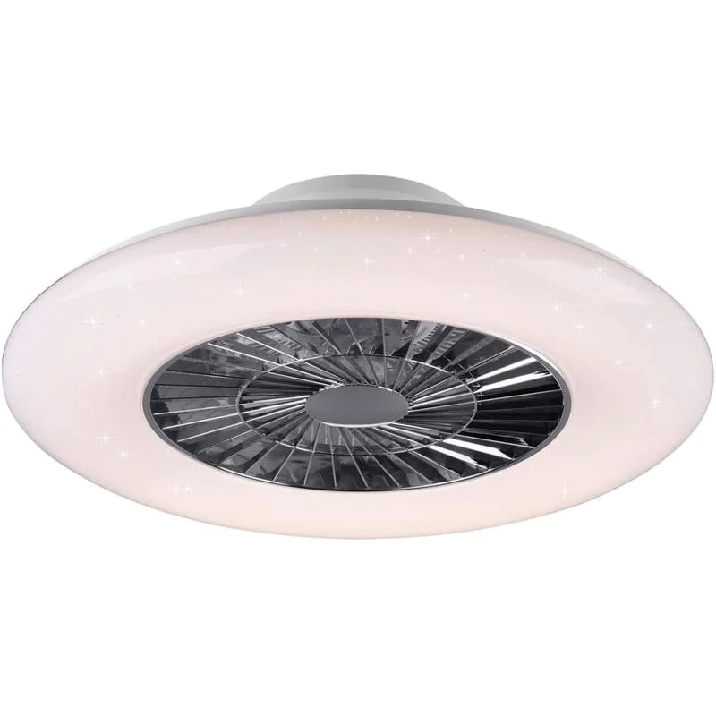 Visby Fan And Led Ceiling Light With Starry Sky Effect With Multifunction Remote Control