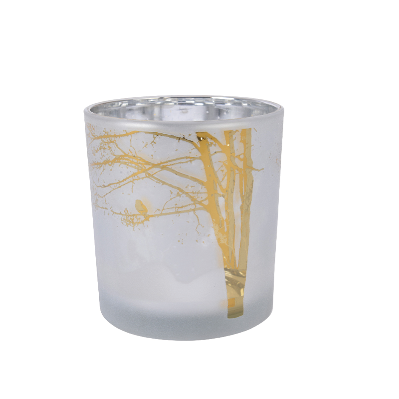 Sanitized glass candle holder Ø7.3 x H 8 cm