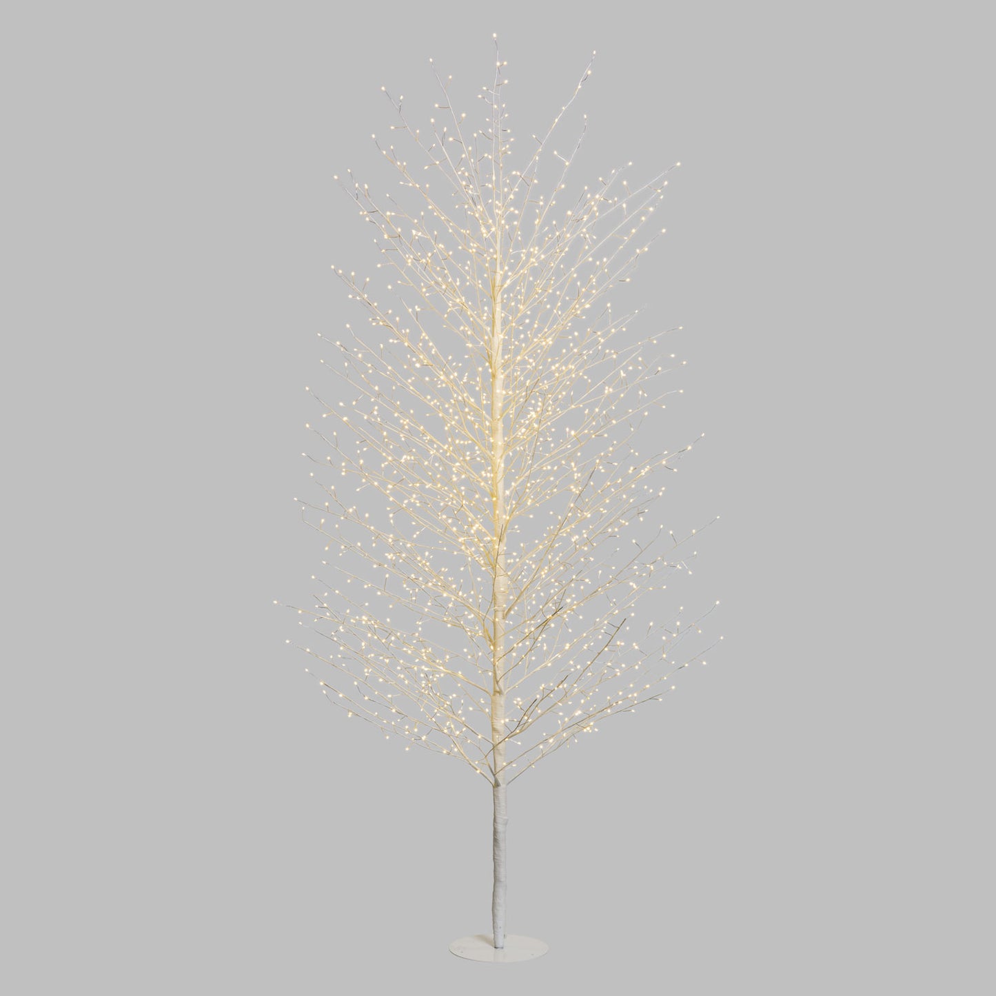 Lindenzweig Weiß H230cm 1560 MicroLED FlashLED 4m+ø115xH230cm Weihnachtsbeleuchtung