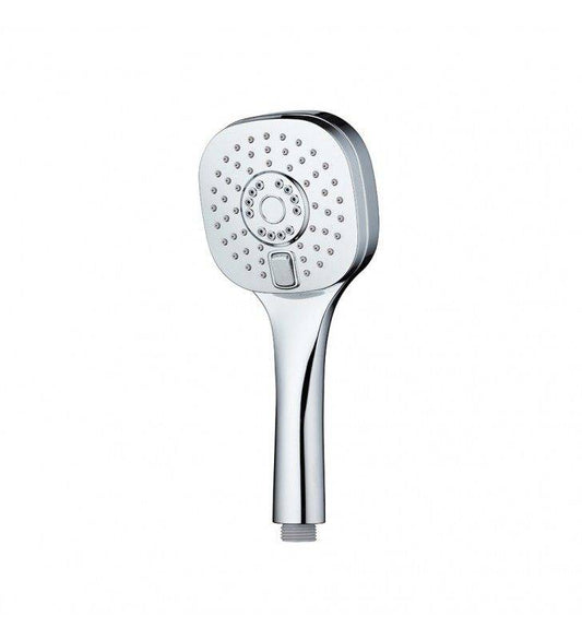 Two-jet chromed hand shower with control button - Paros series.