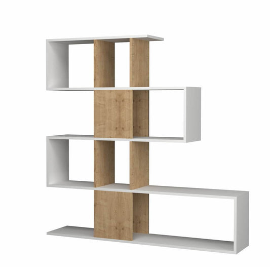 White oak bookcase 145x145x29 cm. AKTIF