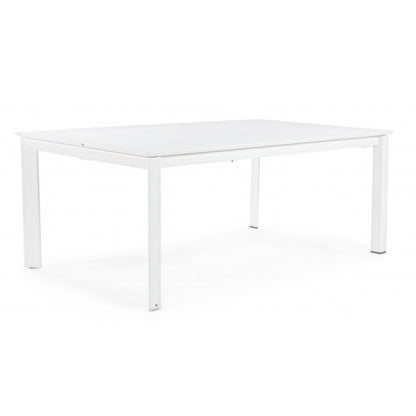 Mesa Konnor de aluminio 200-300x110 cm blanco Iperbriko