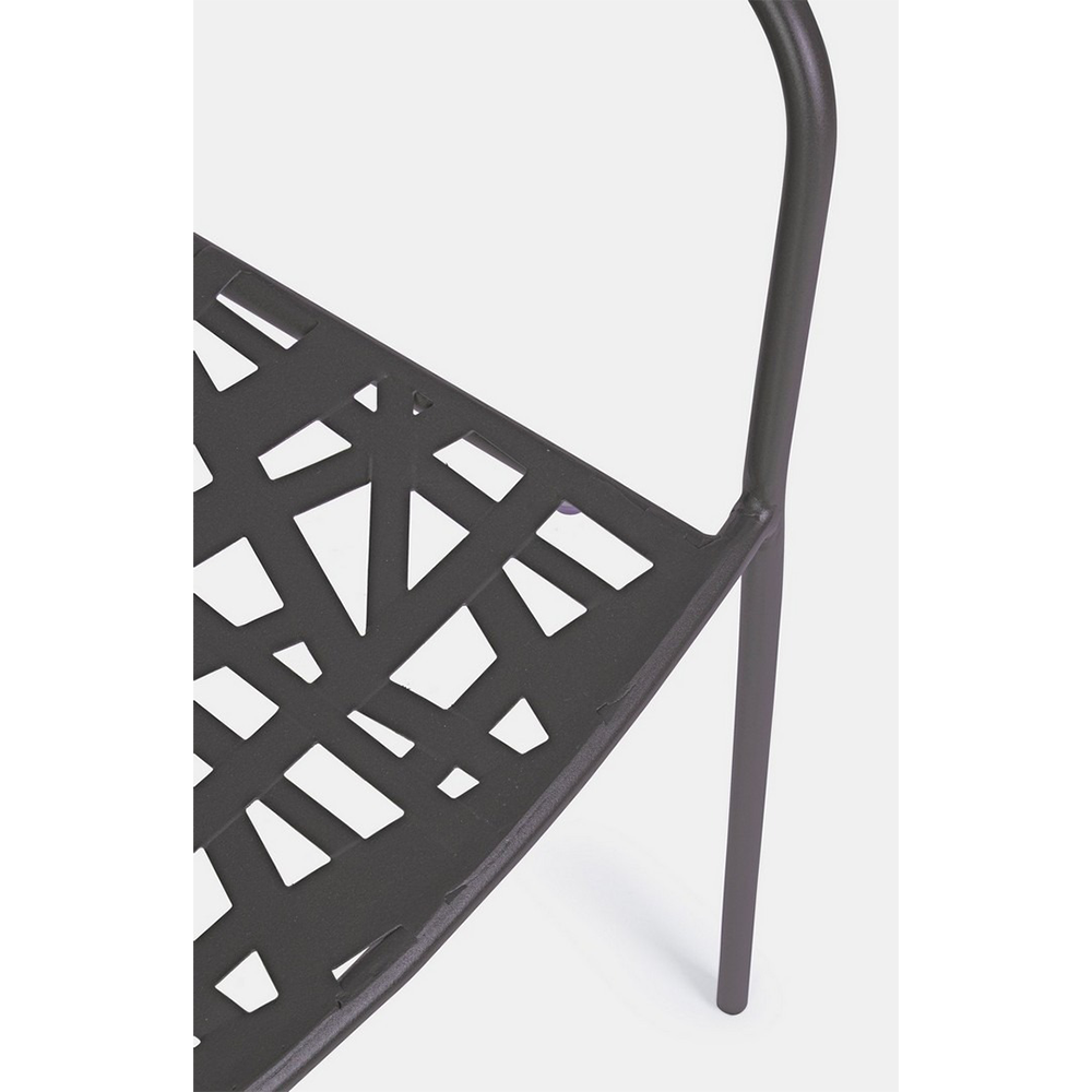 Kelsie anthracite chair with armrests