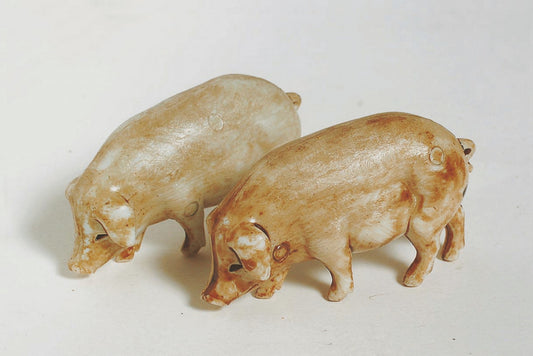 2 Pigs 5 cm in blister Christmas decoration