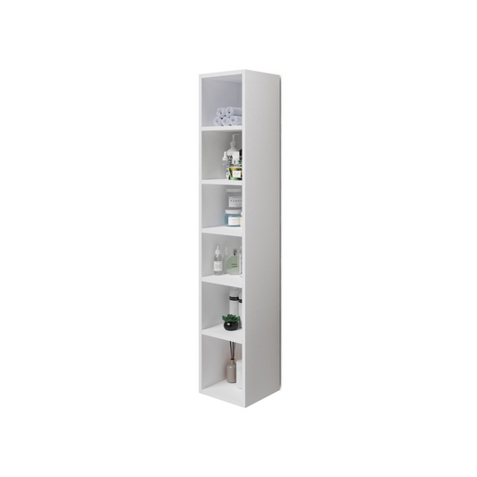 Mueble de pared abierto multiusos en Blanco Al.180x30x30cm