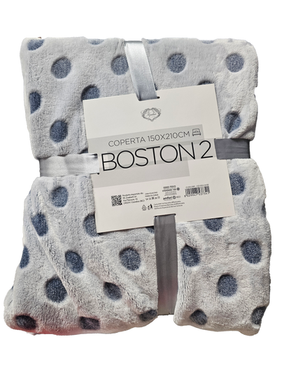 Boston Double Bed Blanket - 150 x 210 CM - Machine Washable at 30° - 100% Polyester