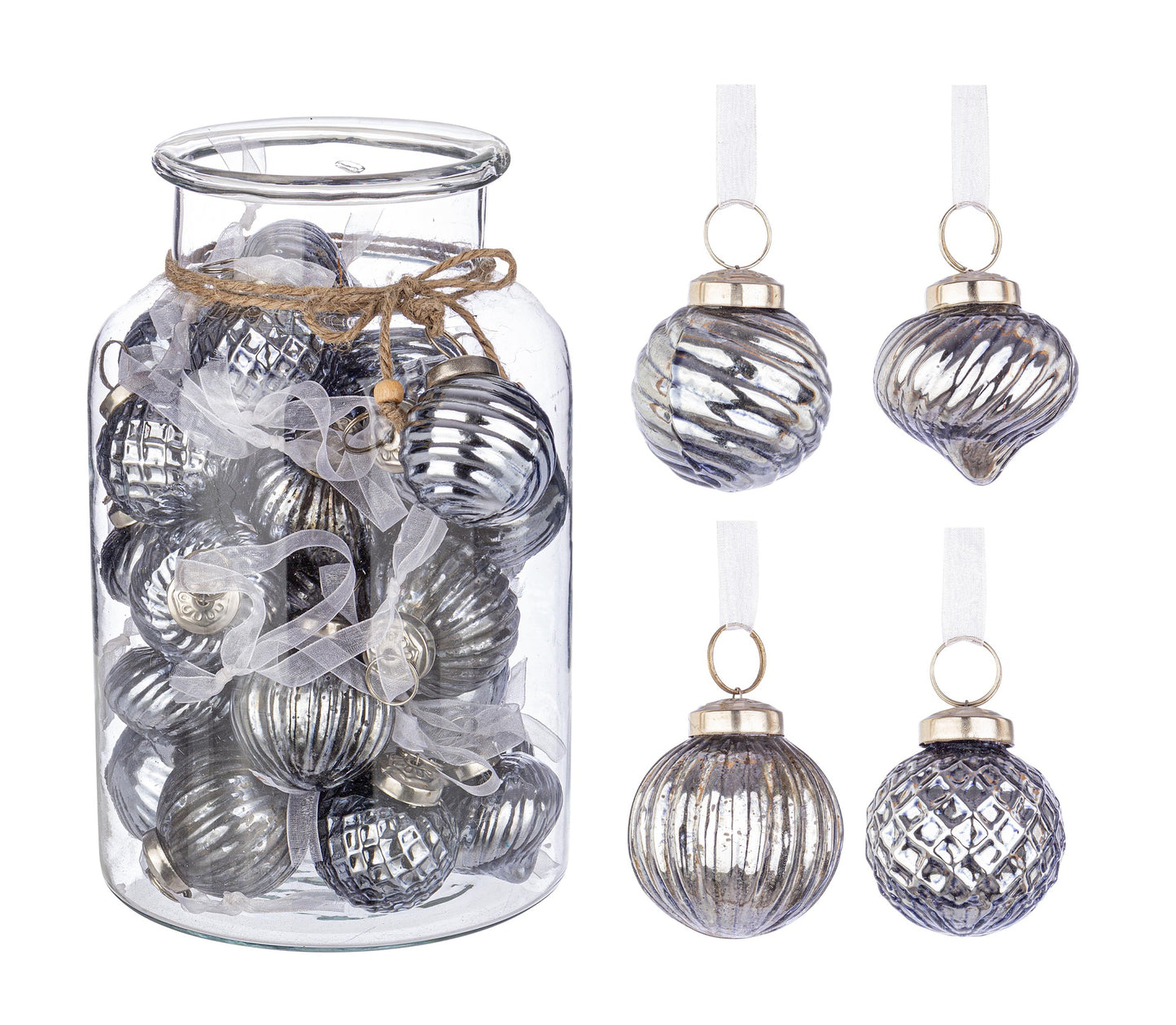 Eike Grey Glass Pendant sortiert 4