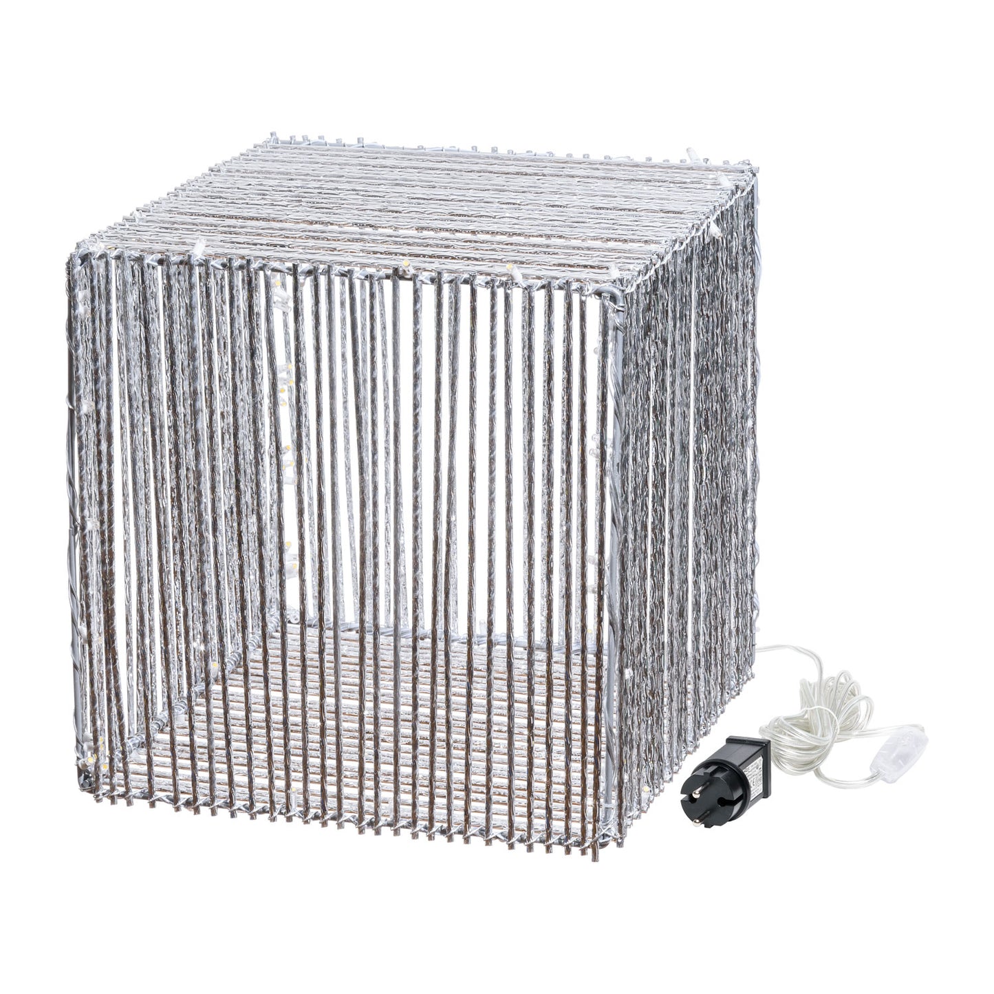 Cubo ATS Plata 100 LED 4K 40cm
 luces de Navidad