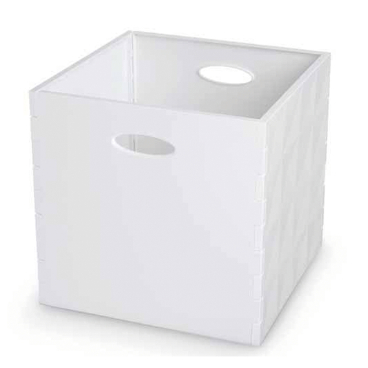 Caja cristal H 30x31x31cm bianco