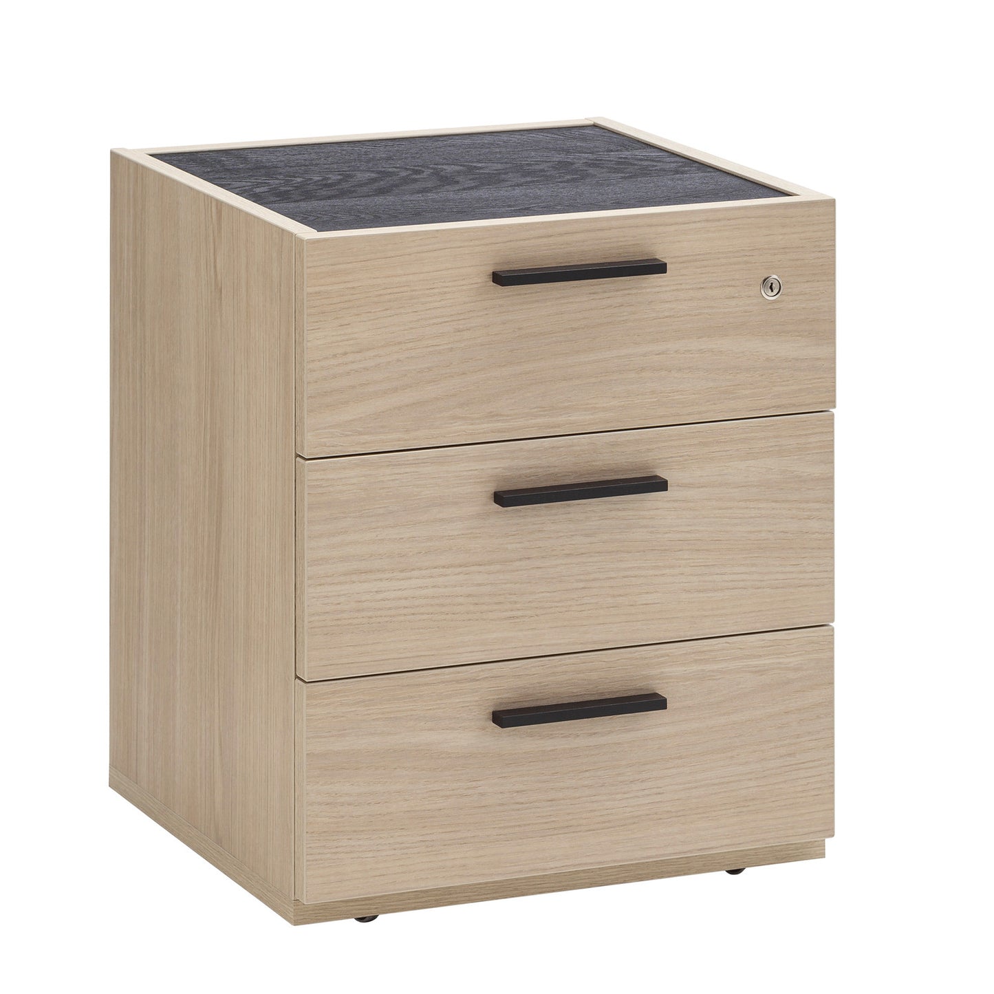 Low Chest of Drawers with 3 Drawers and Wheels H61xW50xD47