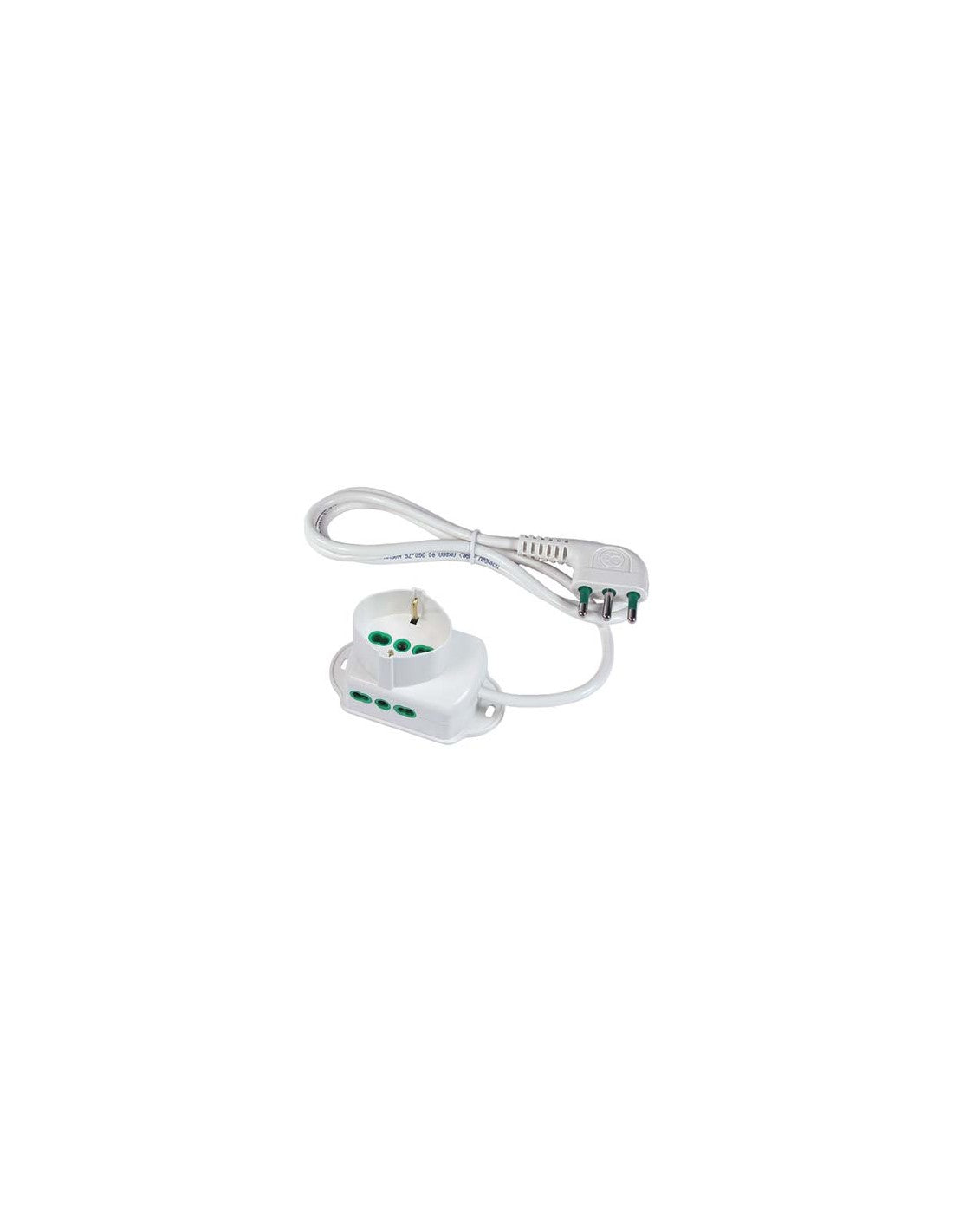 Bypass power strip with white FME Schuko sockets, 3 places 2P+E 16A, 3x1.0 MT 1.5 cable.