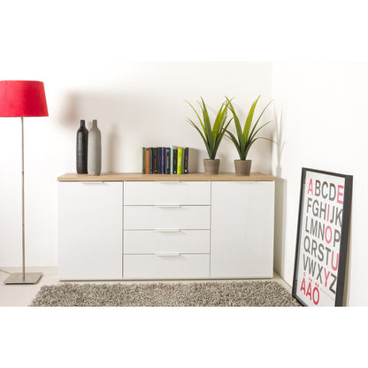 Mundi Storage Cabinet with 4 Drawers and 2 Doors 170x44x82 cm