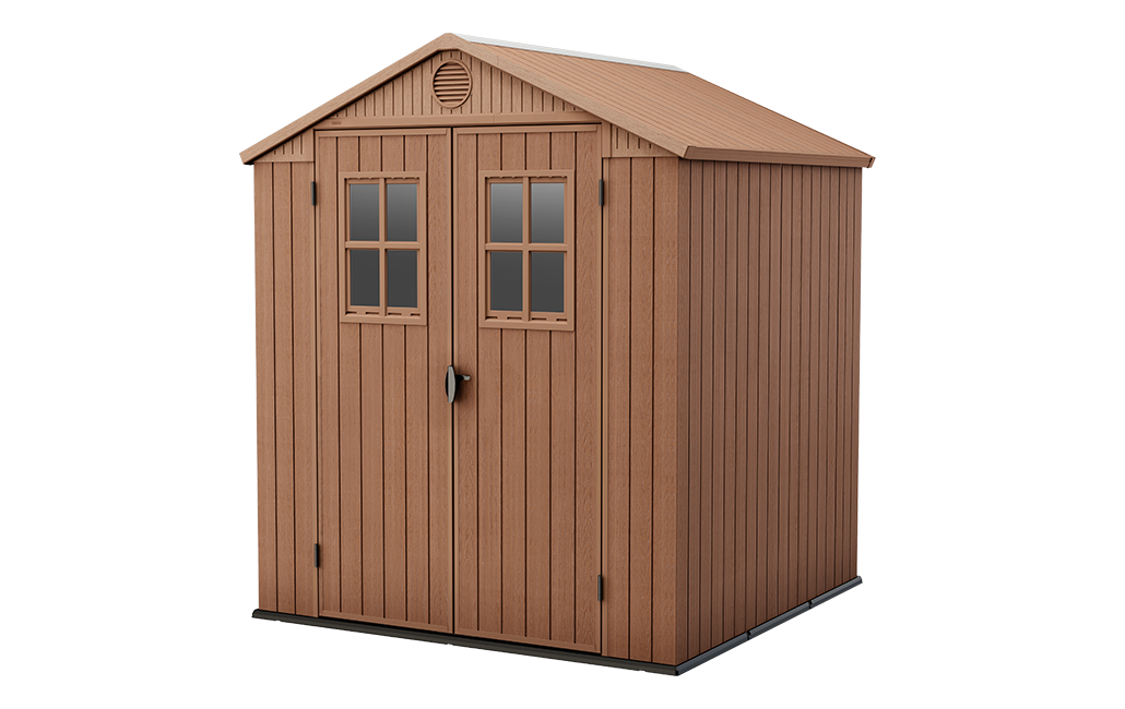 Gartenhaus Darwin 6X6 mit Vorderfenster Braun Keter