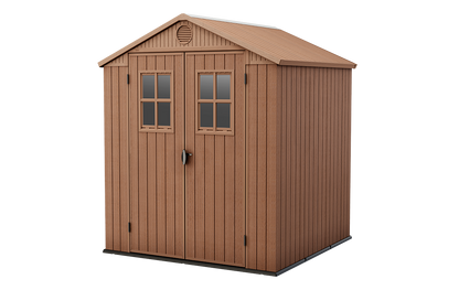 Gartenhaus Darwin 6X6 mit Vorderfenster Braun Keter